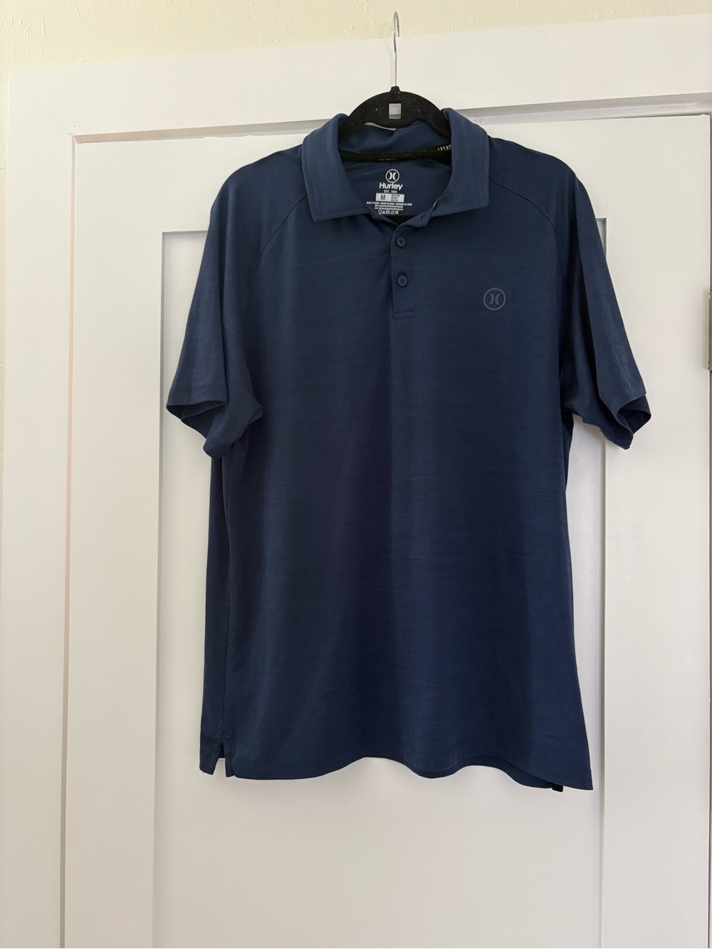 Hurley Navy Blue H2O-Dri Golf Polo Shirt Size M